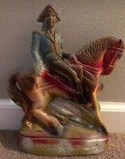 *RARE* Vintage Chalkware American Cival War Soldier & Horse Carnival Prize picture