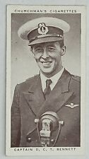 1939 Kings of Speed Card Churchman’s Cigarettes #9 Captain D. C. T. Bennett (A) picture