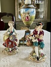 Pair Sitzendorf c. 1902-1954 Couple Pair Flowers Porcelain Figurines EXQUISITE picture