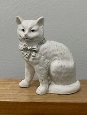 Vintage Antique Bisque Porcelain Cat Figurine picture