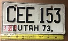 *License Plate, Utah, 1973, CEE 153 picture