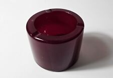 Vintage Deep Red Peking Glass Heavy Thick Ashtray 4.5