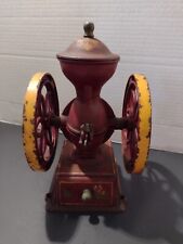 Early American ~JOHN WRIGHT DOUBLE WHEEL COFFEE GRINDER MILL picture