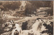 Redwood Falls and Bridge,Sightseeing Crowd Minnesota? RPPC Photo Postcard,1914 picture
