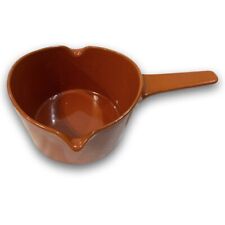 Vintage COPCO Michael Lax Enameled Cast Iron Pot Saucepan 2 Spout Burnt Orange picture