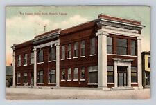 Russell KS-Kansas, The Russell State Bank, Antique, Vintage c1909 Postcard picture