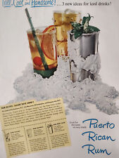 1949 Original Esquire Art Ads Puerto Rican RUM GILBEY's Gin Whiskey picture