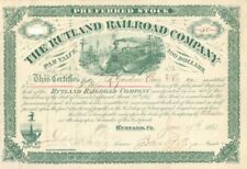 Rutland Railroad Co. - 1881 Stock Certificate - Railroad Stocks picture