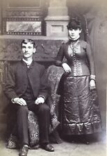 1890’s Pretty Young Lady Man Couple Married VINTAGE CABINET PHOTO Greensburg PA picture