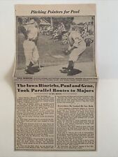 Jim Turner Paul Hinrichs Kansas City Blues 1949 Sporting News Baseball 7X12 picture