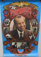 The 37th President Richard M. Nixon 1972 Poster, Edge wear see pictures, Vintage picture