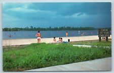 Postcard LA Ville Platte Louisiana Crooked Creek Recreation Area Beach Area AB16 picture