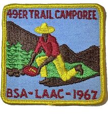 Los Angeles Area Council Patch 1967 Camporee LAAC 49er Trail Boy Scouts Badge picture