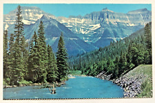The Garden Wall Mountain Stream Landscape Glacier National Park Montana Postcard picture