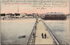 1907 LONG BEACH, California Hand-Colored Postcard 