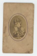 Antique CDV c1870s Beautiful Woman in Stunning Dress & Seductive Pose Actress? picture