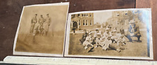 Two Antique Photographs E.S.N. Baseball Team Circa 1920s C1 picture