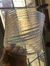 Gorgeous opaque Swirl Antique Glass Lamp Shade Opalescent Cylindrical rare picture