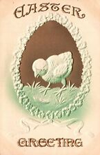 Vintage Postcard 1909 Easter Greetings Chick Egg Holiday Special Wishes Souvenir picture