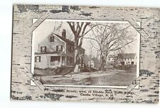 Old Vintage 1908 Postcard of Main Street West of Stone Bridge Candia NH picture