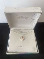 New Disney Necklace Minnie Mouse Bowtiful Fine Silver Plated Clear Stone picture