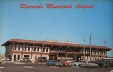 Riverside Municipal Airport,CA California David Rubinoff Chrome Postcard Vintage picture