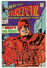 DAREDEVIL #41 (1968) DEATH OF MIKE MURDOCK CLASSIC COLAN COVER FINE picture
