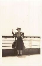 Cute c1930s Steamship Departure Souvenir~Photo Woman  picture
