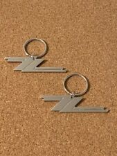 ZZ TOP CHROME Key Chain Set of 2 Metal Durable Rock Texas 3.25 inches Wide picture