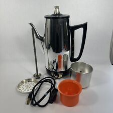Vintage General Electric Immersible Coffee Maker Percolator 9 Cup WORKS GE SS picture