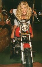 KCE1-818 PLAYBOY PLAYMATE ANNA NICOLE SMITH ON MOTORCYCLE ORIG 35MM COLOR SLIDE picture