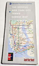 New York City Subway Transit Map Vintage 1999 Official Tennis US Open Nike NYC picture