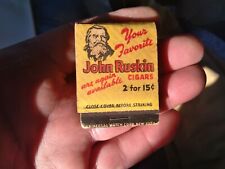 John Ruskin Cigars matchbook.  picture