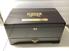 Humidor Supreme Limited Edition 2000 Cigar Wood Box Black/Brown Plus Extras picture