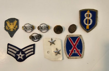 WOW Lot of 11 World War II Military Pins & Ribbon Stripes Stars 8th picture