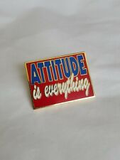 Attitude Is Everything Lapel Pin Red White And Blue Winning Confidence Builder  picture