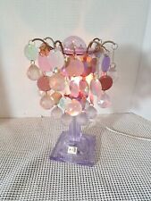 Purple Tear Drop Acrylic Crystal Balls MCM Table Lamp 10.5” ( Missing 1 Ball) picture
