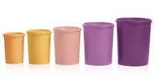 Tupperware CLASSIC Servalier  Decorator Canister of  5 Multicolor New picture