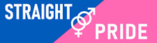 Straight Pride Bumper Sticker Heterosexual Pride Straight Pride Sticker Decal picture