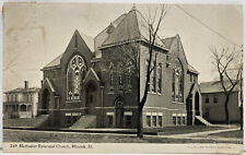 MINONK ILL Methodist Episcopal Church c1908 WOODFORD COUNTY Photo Postcard picture