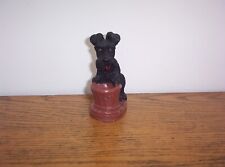 Vintage Small Black Scottie Dog Figure Scotty Dog Scottish Terrier picture