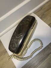 Vintage AT&T Trimline 230 Beige Color Touchtone Dial Wall Phone Silver Plate picture