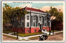 Postcard Antique Public Library Rock Island Illinois C16 picture