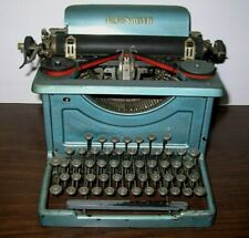 ANTIQUE  1928  L.C. SMITH  TYPEWRITER  BLUE  SERIAL # 852896  10...  WORKS  picture