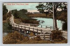 Three Rivers MI-Michigan, Rocky River, c1909 Vintage Souvenir Postcard picture