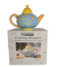 Oneida Country Bouquet Mini China Teapot Handpainted 