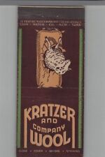 Matchbook Cover Kratzer And Company Wool Philadelphia, PA picture