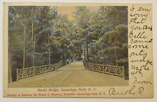Vintage Postcard, Rustic Bridge, Sacandaga Park, New York, posted 1906 picture