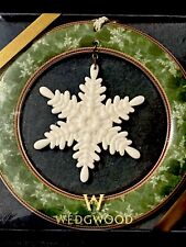 Rare Vintage Wedgwood Winter Festival Snowflake 4” Christmas Ornament NRFB picture