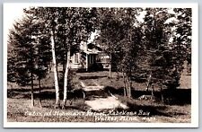 Walker MN~Kabekona Bay~Hohman's Resort~Cabin Close Up~Path to Lake~1940s RPPC picture